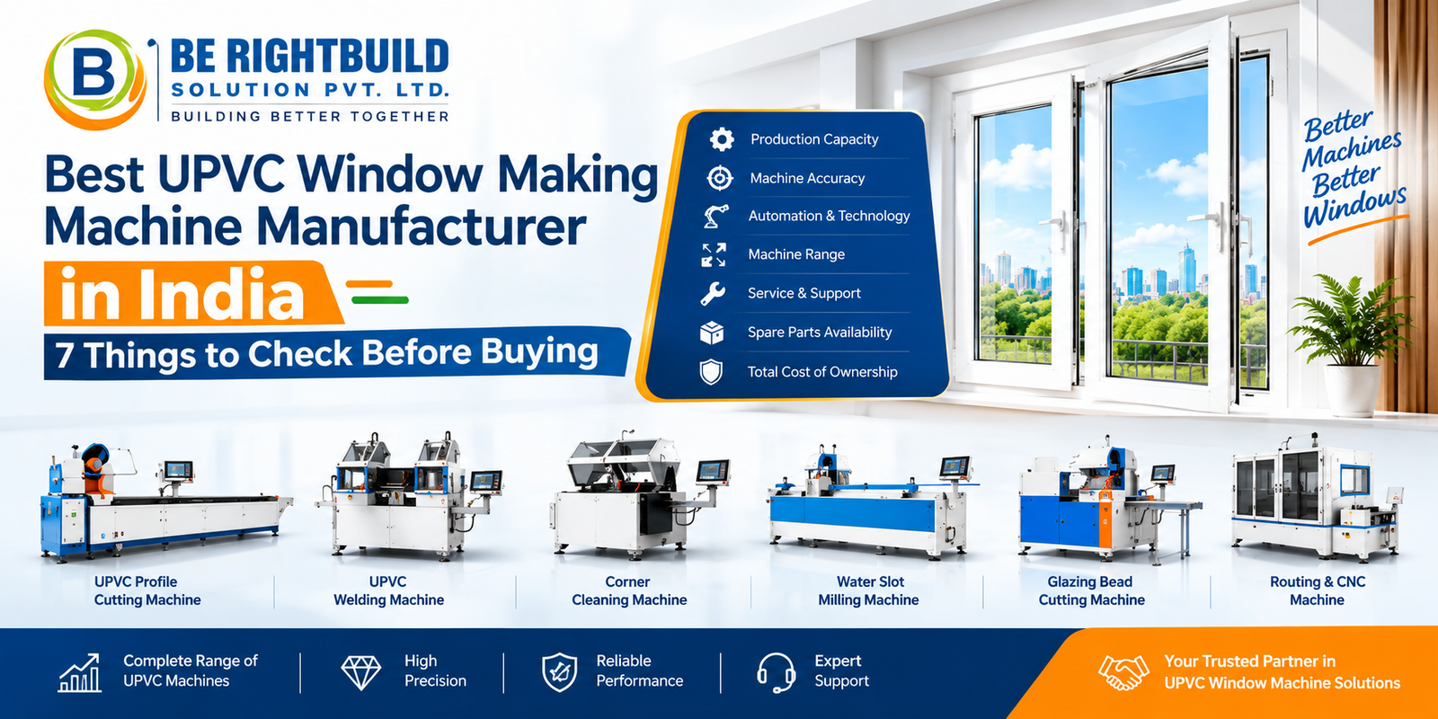 Best UPVC Window Making Machine Manufacturer in India